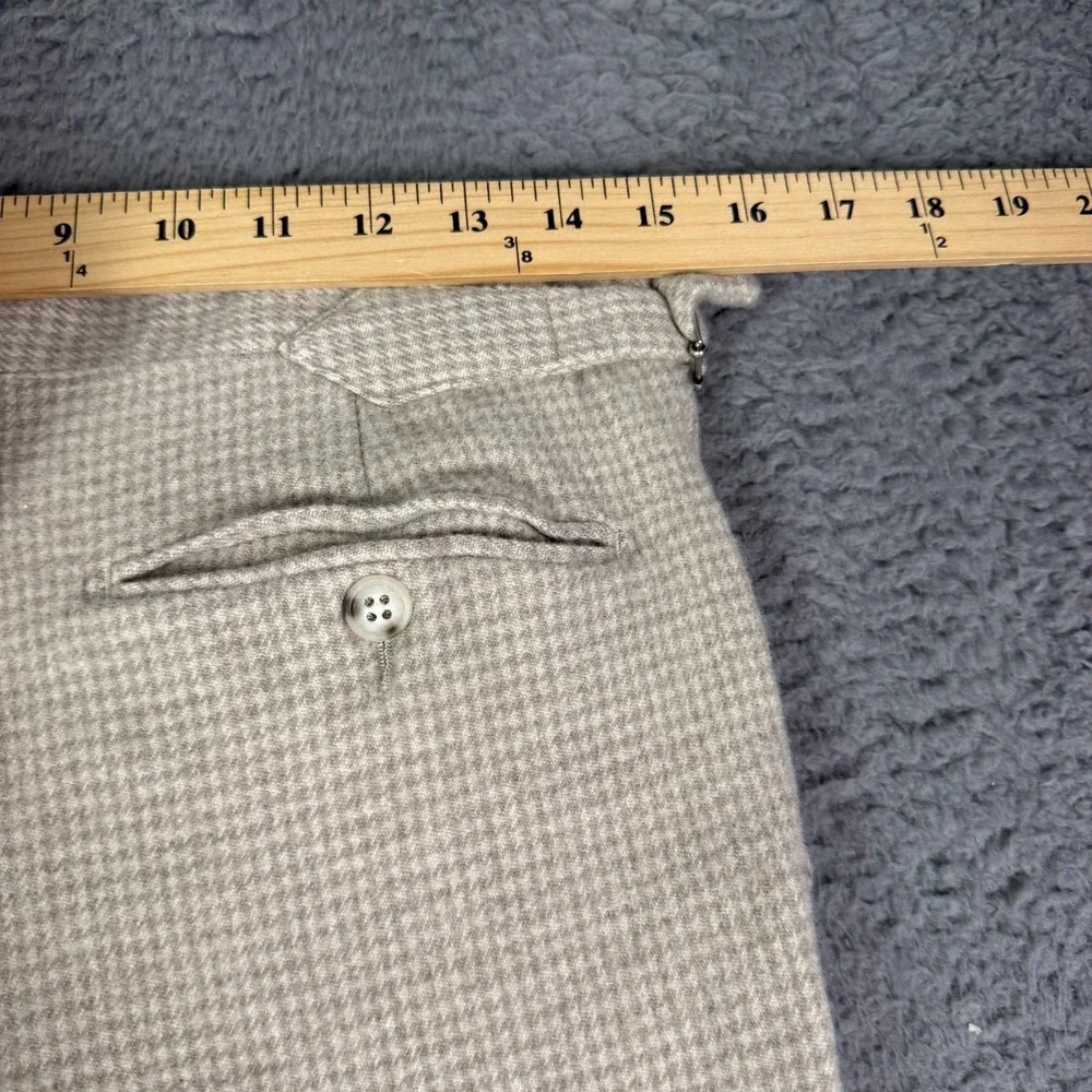 SuitSupply Dress Pants Mens 48 (30x29) Houndstooth Flannel Soho SA Wool Cashmere